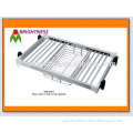 Removeable aluminum garment rack; pretty anodized shelve